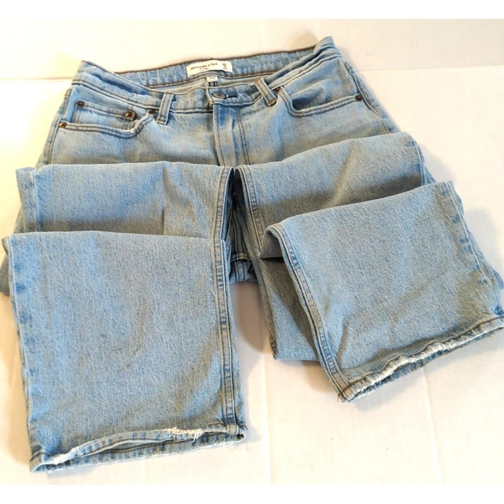 ABERCROMBIE & FITCH The Baggy Low Rise Jeans 25/OL Curve Love Boho Appeal Retro
